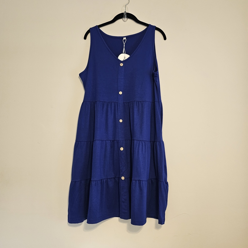 Elegant Blue Midi Dress